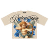 Angel oversized digital crop tee