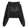 JR TRIPPIN RHINESTONE CROP HOODIE