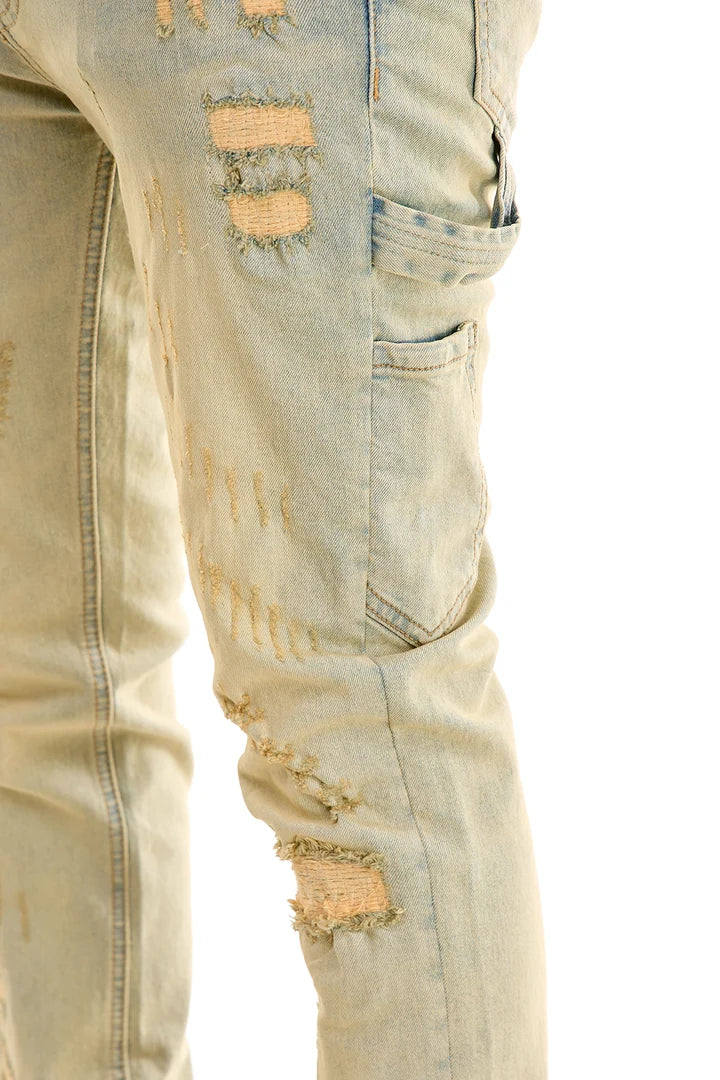 DISTRESSED CARPENTER SKINNY JEANS