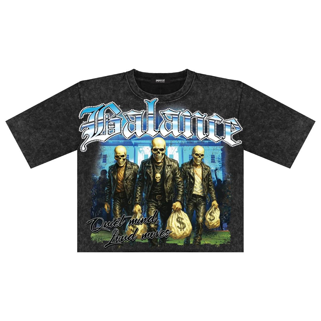 BALANCE OVERSIZED DIGITAL CROP TEE