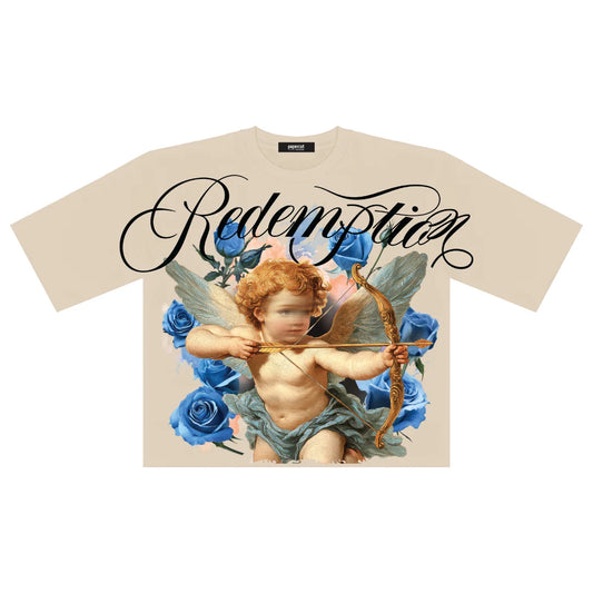 Angel oversized digital crop tee