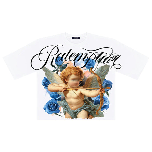 Angel oversized digital crop tee
