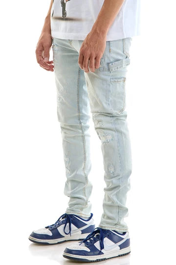 DISTRESSED CARPENTER SKINNY JEANS