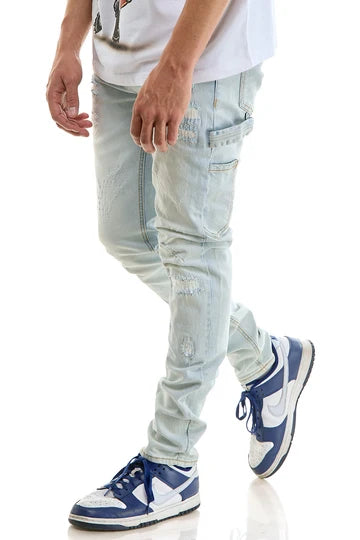 DISTRESSED CARPENTER SKINNY JEANS