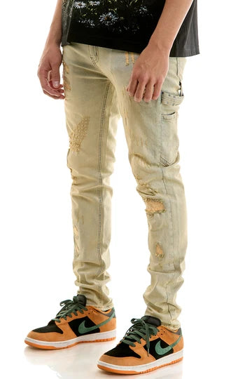 DISTRESSED CARPENTER SKINNY JEANS