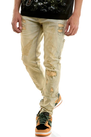 DISTRESSED CARPENTER SKINNY JEANS